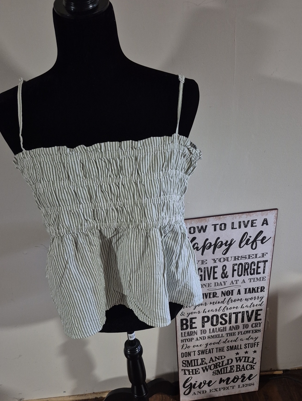 American Eagle Smocked Cropped Summer Top